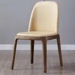 White Seat + Walnut Frame
