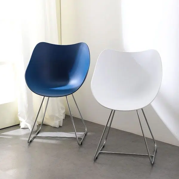 Contemporary Nordic Curved Iron Plastic Chair Backrest Armrest For Living Room - Image 13