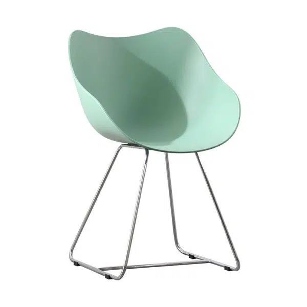 Contemporary Nordic Curved Iron Plastic Chair Backrest Armrest For Living Room - Image 14