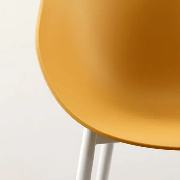 Contemporary Nordic Curved Iron PVC Chair Backrest Armrest For Living Room - Image 8