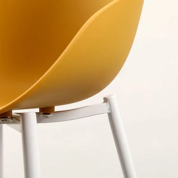 Contemporary Nordic Curved Iron PVC Chair Backrest Armrest For Living Room - Image 10