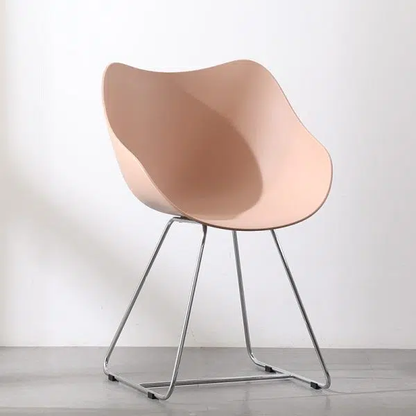 Contemporary Nordic Curved Iron Plastic Chair Backrest Armrest For Living Room - Image 6