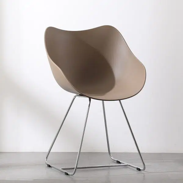 Contemporary Nordic Curved Iron Plastic Chair Backrest Armrest For Living Room - Image 7