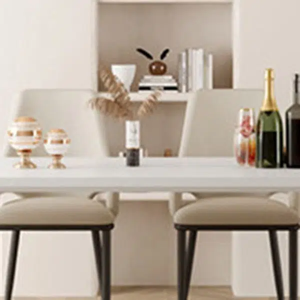 Contemporary Scandinavian Curved Square Leather Carbon Steel Chair Backrest Armrest For Living Room - Image 7