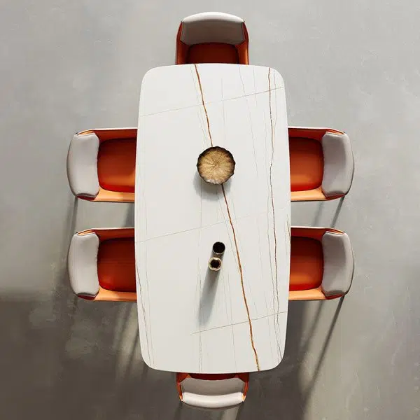 Contemporary Luxury Rectangular Leather Carbon Steel Chair Backrest Armrest For Living Room - Image 11