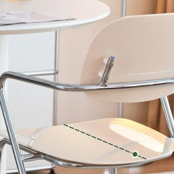 Modern Minimalist Rectangular Acrylic Iron Chair Backrest Armrest For Living Room - Image 16