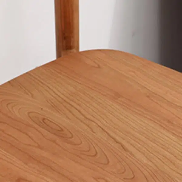 Contemporary Scandinavian Rectangular Wood Chair Backrest Armless For Dining Room - Image 5