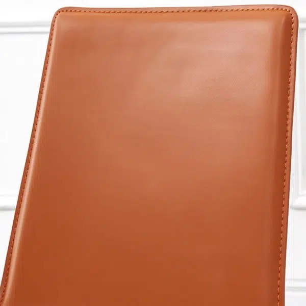 Contemporary Luxury Rectangular Leather Steel Chair Backrest Armless For Living Room - Image 8