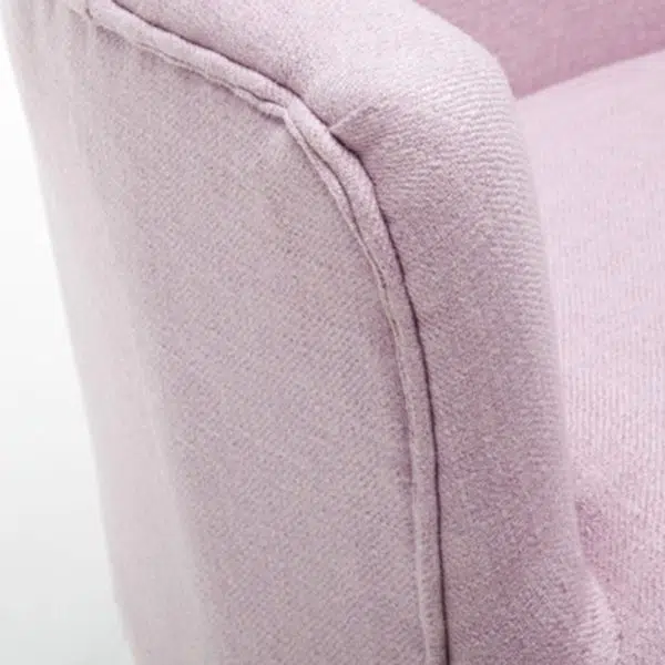 Modern Minimalist Square Wood Fabric Accent Chair Backrest Armrest For Living Room - Image 8