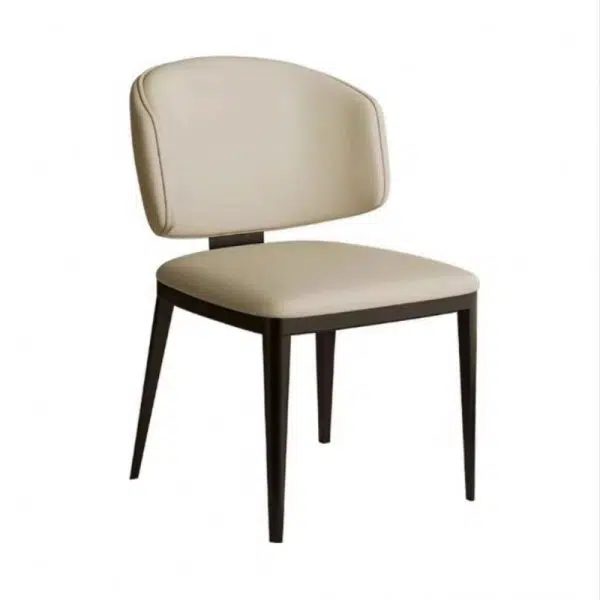 Contemporary Nordic Square Leather Steel Chair Backrest Armless For Living Room - Image 13