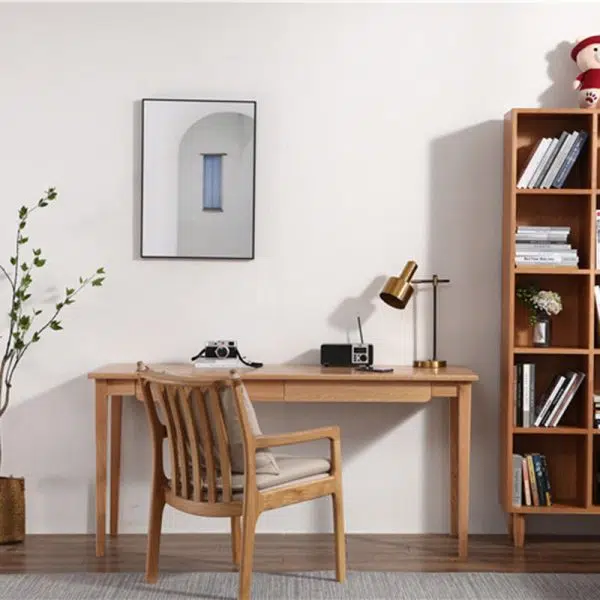 Contemporary Scandinavian Square Wood Fabric Chair Backrest Armrest For Living Room - Image 15