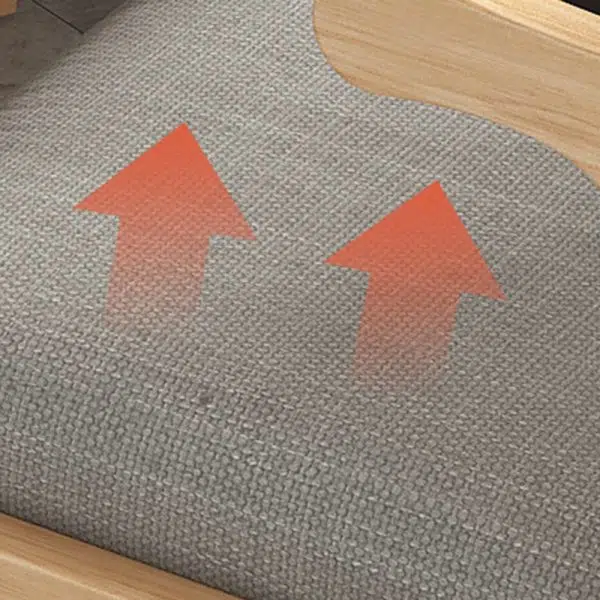 Contemporary Nordic Square Fabric Wood Chair Backrest Armrest For Living Room - Image 5