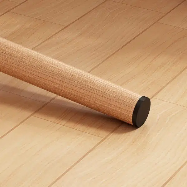 Contemporary Nordic Rectangular Wood Fabric Chair Backrest Armless For Living Room - Image 8