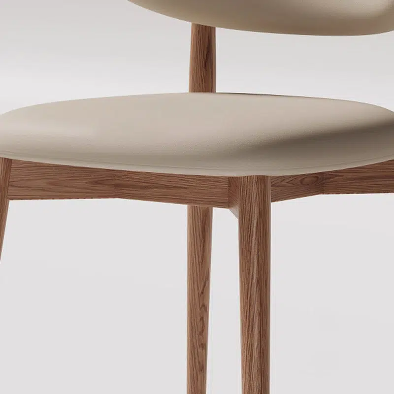 DFM-Chair-FH01241-14.jpg Contemporary Creative Oval Wood Fabric Leather Chair Backrest Armless For Living Room - Image 7