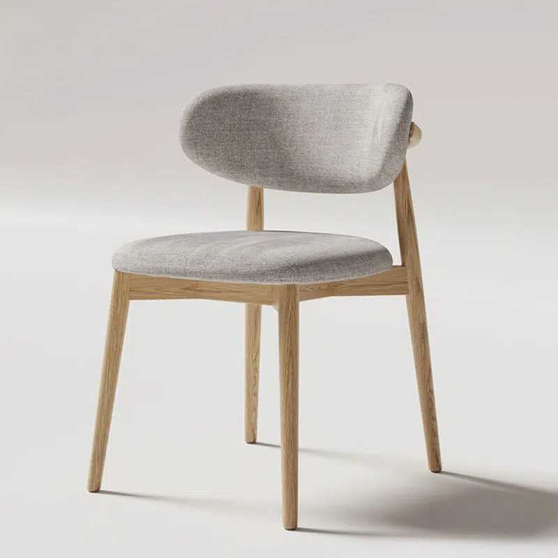 DFM-Chair-FH01241-9.jpg Contemporary Creative Oval Wood Fabric Leather Chair Backrest Armless For Living Room - Image 10