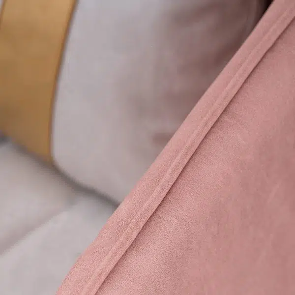 Modern Transitional Oval Iron Fabric Chair Backrest Armrest For Living Room - Image 6