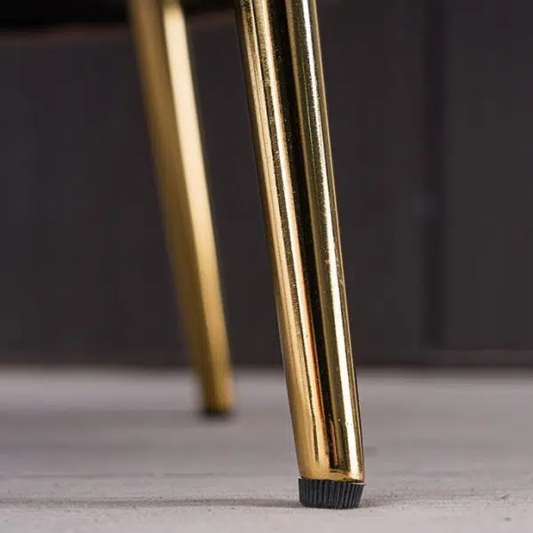 Modern Transitional Oval Iron Fabric Chair Backrest Armrest For Living Room - Image 5