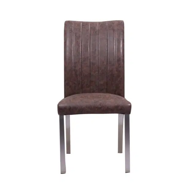 Traditional European Rectangular Iron Leather Chair Backrest Armless For Living Room - Image 7