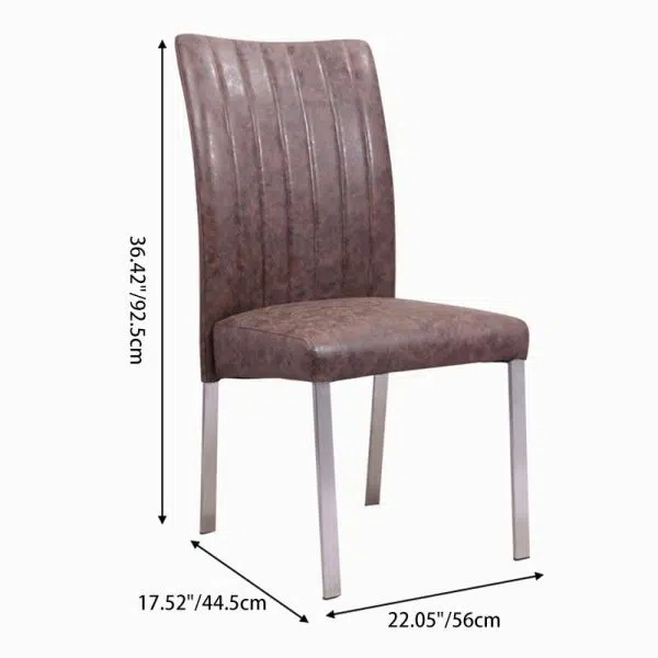 Traditional European Rectangular Iron Leather Chair Backrest Armless For Living Room - Image 4
