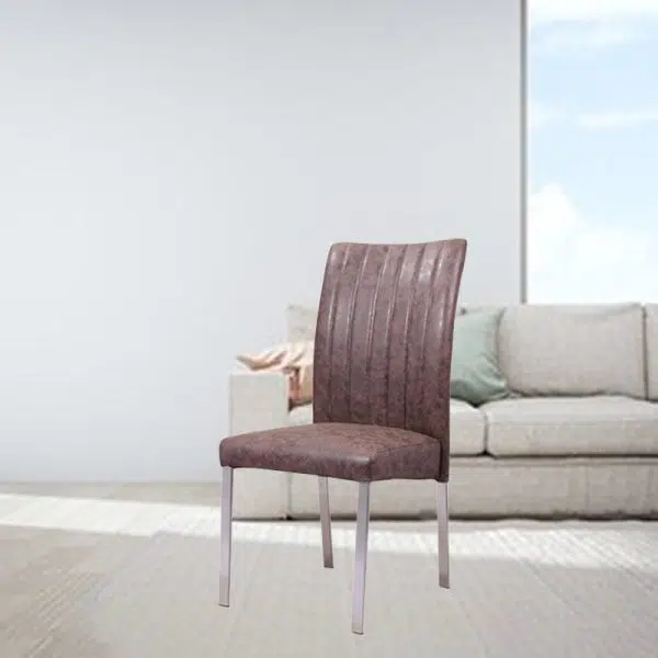 Traditional European Rectangular Iron Leather Chair Backrest Armless For Living Room - Image 3