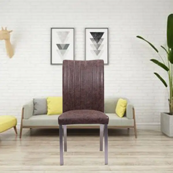 Traditional European Rectangular Iron Leather Chair Backrest Armless For Living Room - Image 5