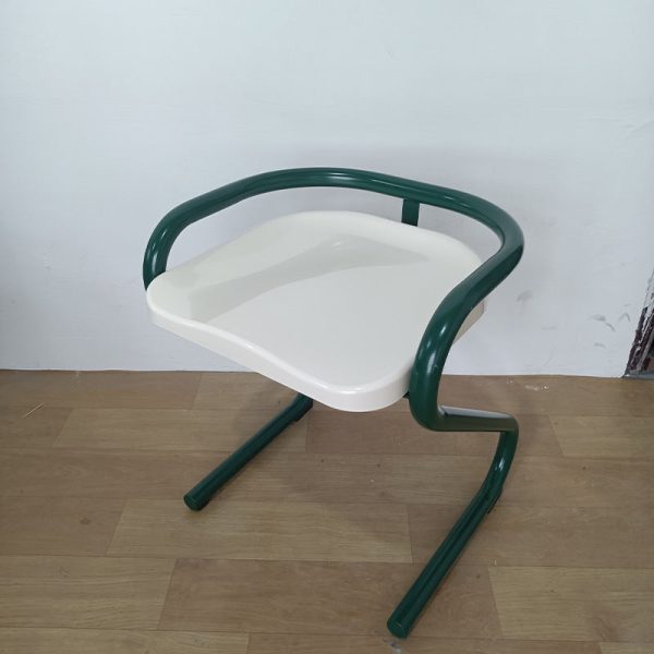 Contemporary Industrial Square ABS Iron Dining Chair Backless Armless For Dining Room - Image 21