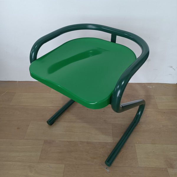 Contemporary Industrial Square ABS Iron Dining Chair Backless Armless For Dining Room - Image 23