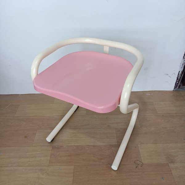 Contemporary Industrial Square ABS Iron Dining Chair Backless Armless For Dining Room - Image 12