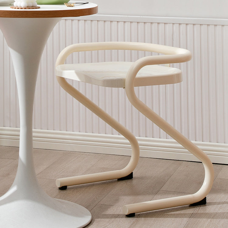 DFM-Chair-FI00086-24.jpg Contemporary Industrial Square ABS Iron Dining Chair Backless Armless For Dining Room - Image 1