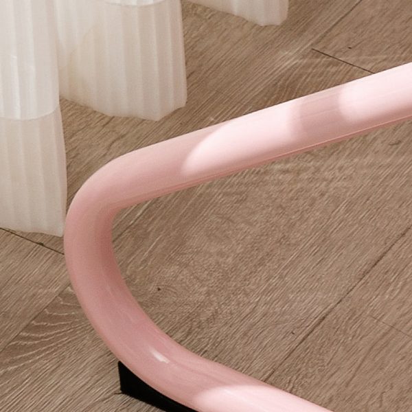 Contemporary Industrial Square ABS Iron Dining Chair Backless Armless For Dining Room - Image 5