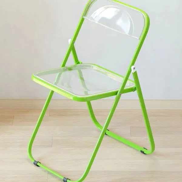 Modern Minimalist Square Acrylic Iron Foldable Chair Backrest For Living Room - Image 24