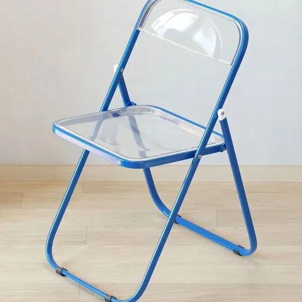 Modern Minimalist Square Acrylic Iron Foldable Chair Backrest For Living Room - Image 25