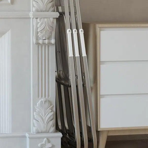 Modern Minimalist Square Acrylic Iron Foldable Chair Backrest For Living Room - Image 11