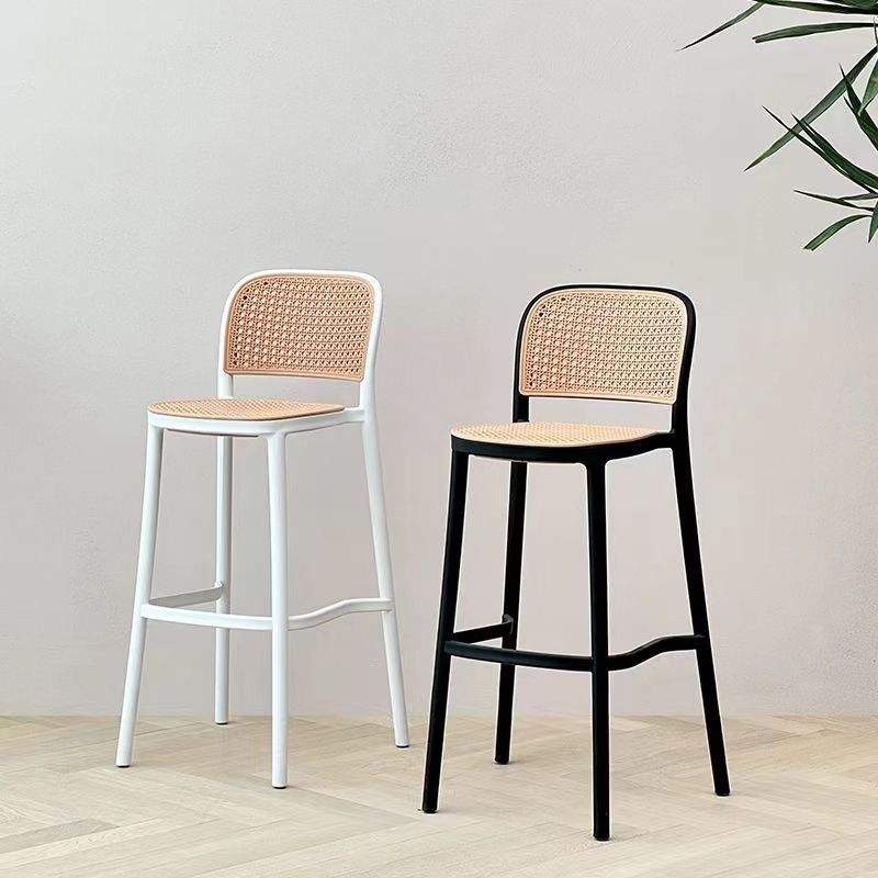 DFM-Chair-FI00097-6-190eba1e-df47-4461-ac38-b9666f25d714.jpg Contemporary Nordic Square PP Plastic Bar Stool Backrest Footrest For Dining Room - Image 1