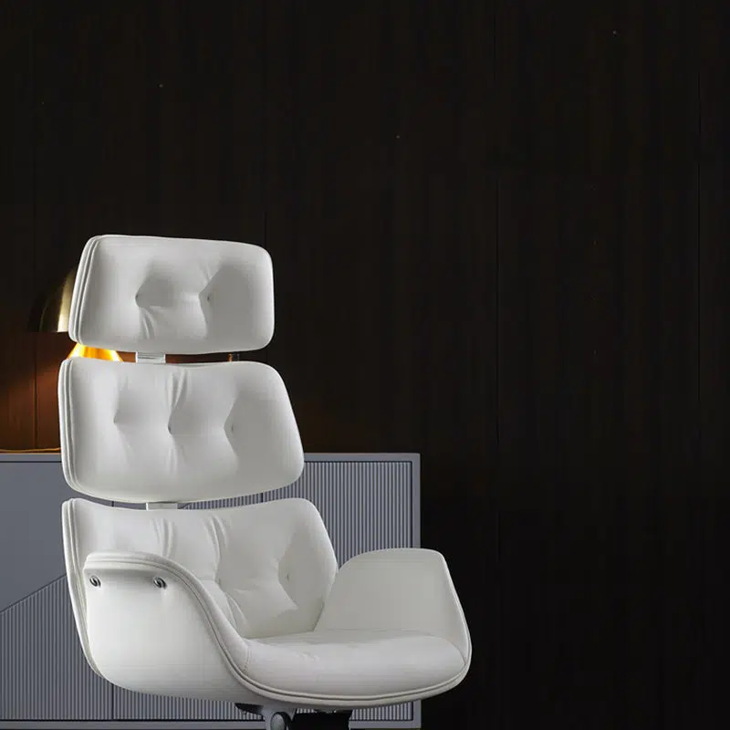 DFM-Chair-FI00122-8.jpg Contemporary Luxury Leather Rectangular Segmented Back Desk Chair Armrest For Home Office - Image 9