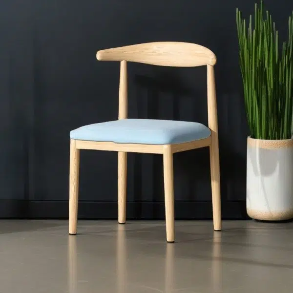 Contemporary Scandinavian Cow Corner Square Upholstered Leather Carbon Steel Dining Chair Backrest For Dining Room - Image 3