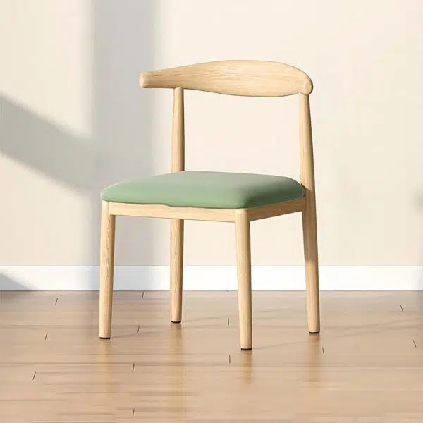 Contemporary Scandinavian Cow Corner Square Upholstered Leather Carbon Steel Dining Chair Backrest For Dining Room - Image 12