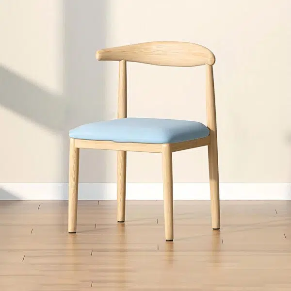 Contemporary Scandinavian Cow Corner Square Upholstered Leather Carbon Steel Dining Chair Backrest For Dining Room - Image 15