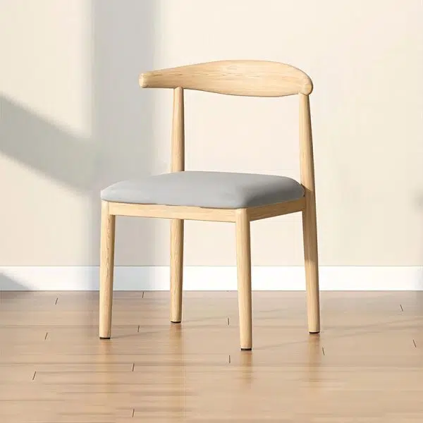 Contemporary Scandinavian Cow Corner Square Upholstered Leather Carbon Steel Dining Chair Backrest For Dining Room - Image 10