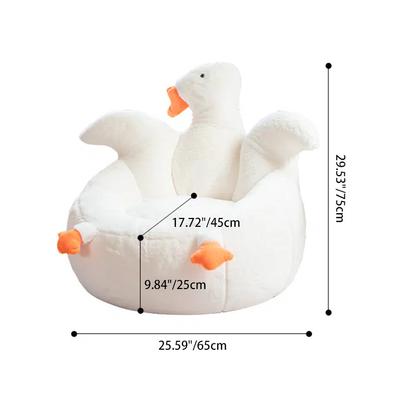 DFM-Chair-FI00132-13-3e933575-027a-4280-8a1d-7d4843647a5d.jpg Contemporary Creative Swan Shape Lamb Cashmere Accent Chair Backrest For Living Room - Image 5