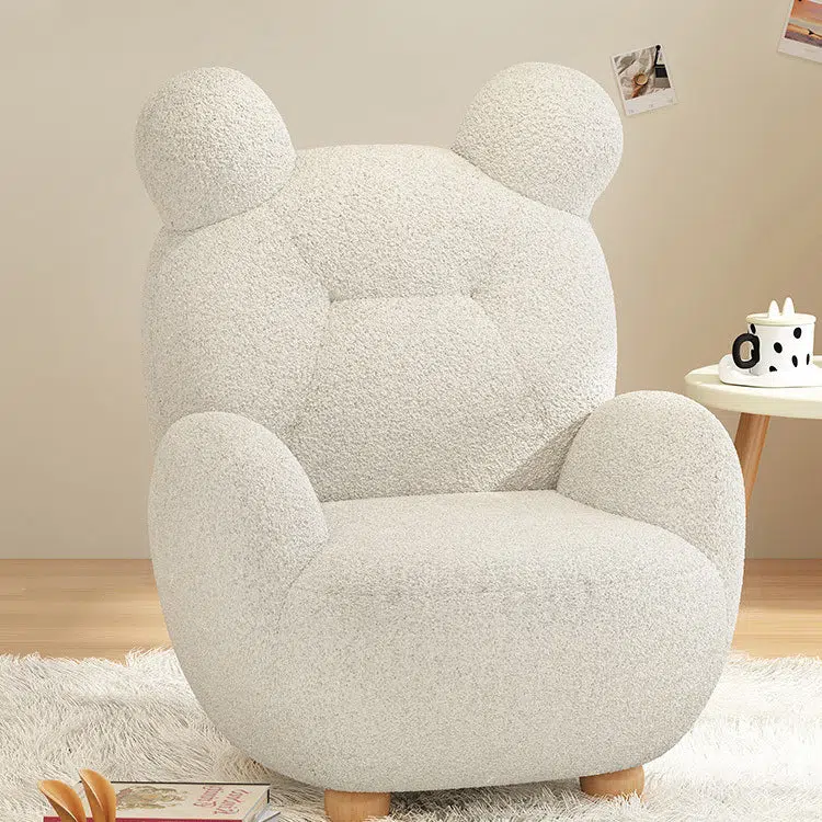 DFM-Chair-FI00134-14.jpg Contemporary Creative Kids Bear Lamb Cashmere Accent Chair Backrest Armrest For Living Room - Image 14