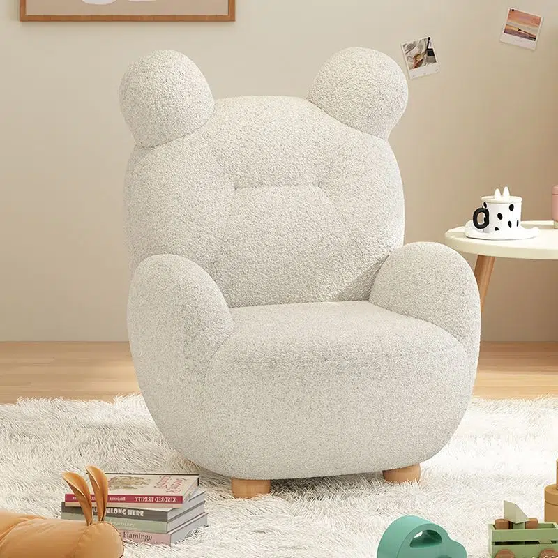 DFM-Chair-FI00134-2-9e3cf0e4-65ec-4345-9e1b-6d08f6771883.jpg Contemporary Creative Kids Bear Lamb Cashmere Accent Chair Backrest Armrest For Living Room - Image 1