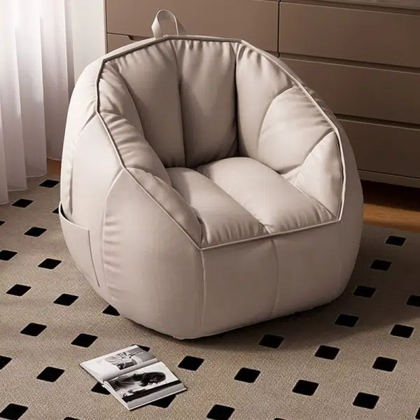 Modern Minimalist Portable Beam Bag Technology Cloth Upholstered Accent Chair Backrest For Living Room - Image 10