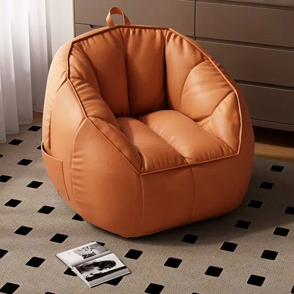 Modern Minimalist Portable Beam Bag Technology Cloth Upholstered Accent Chair Backrest For Living Room - Image 2