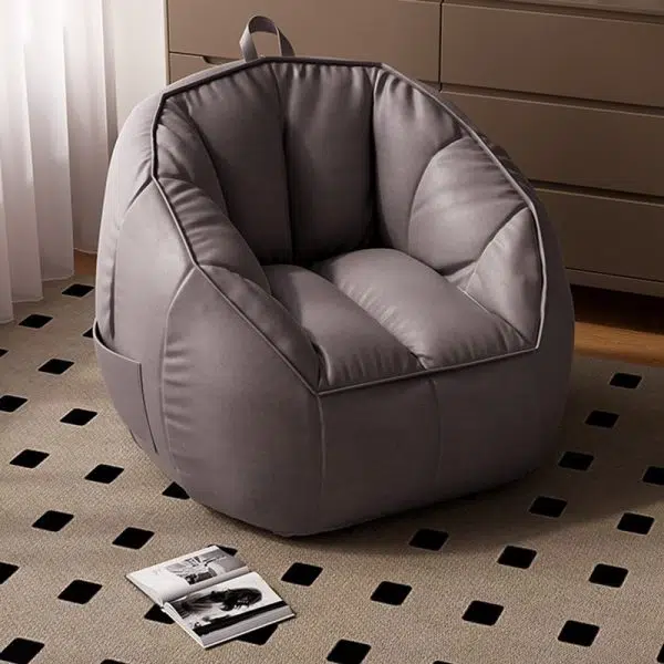 Modern Minimalist Portable Beam Bag Technology Cloth Upholstered Accent Chair Backrest For Living Room - Image 3