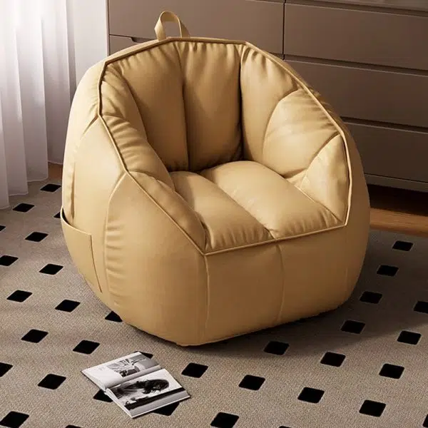 Modern Minimalist Portable Beam Bag Technology Cloth Upholstered Accent Chair Backrest For Living Room - Image 11