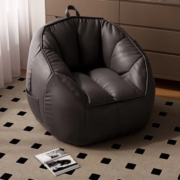 Modern Minimalist Portable Beam Bag Technology Cloth Upholstered Accent Chair Backrest For Living Room - Image 12