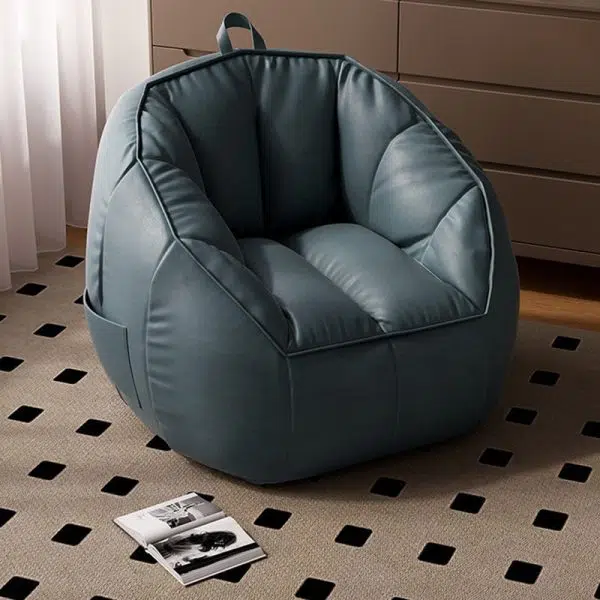 Modern Minimalist Portable Beam Bag Technology Cloth Upholstered Accent Chair Backrest For Living Room - Image 14