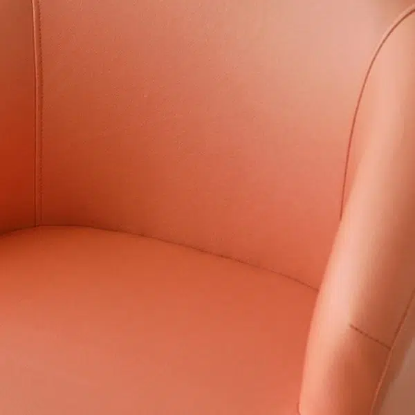 Contemporary Nordic Rectangular Technology Cloth Upholstered Wood Accent Chair For Living Room - Image 7