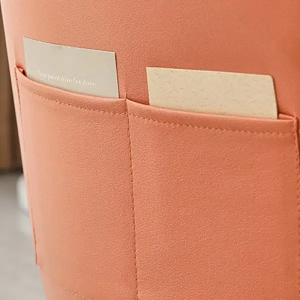 Contemporary Nordic Rectangular Technology Cloth Upholstered Wood Accent Chair For Living Room - Image 9